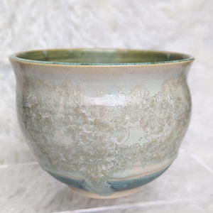 Drippy Mint Green Crystalline Planter Vase