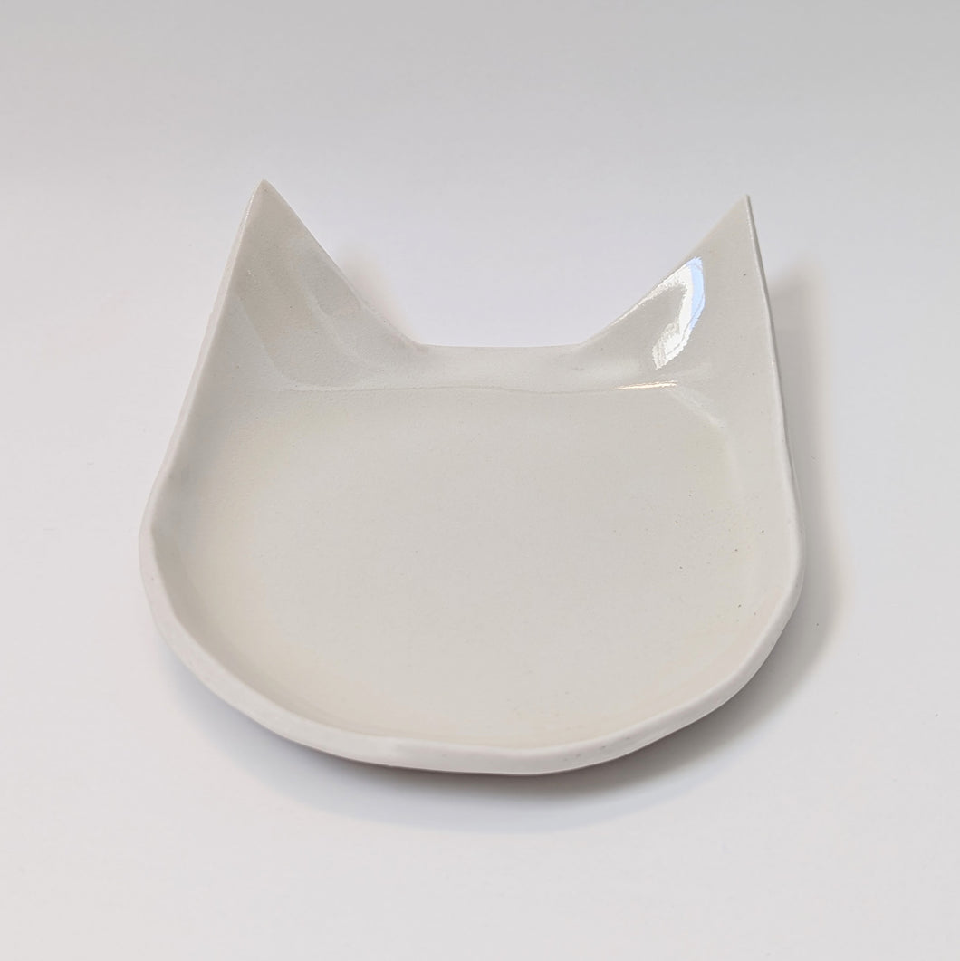 Porcelain Large Cat Spoon Rest Dish Plate