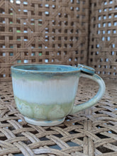 Load image into Gallery viewer, The "Sage &amp; Seafoam" Crystalline Cappuccino Mug
